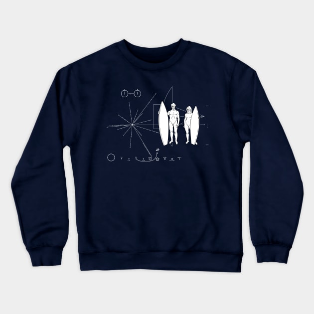 Pioneer plaque Surfing lifestyle Crewneck Sweatshirt by Manikool